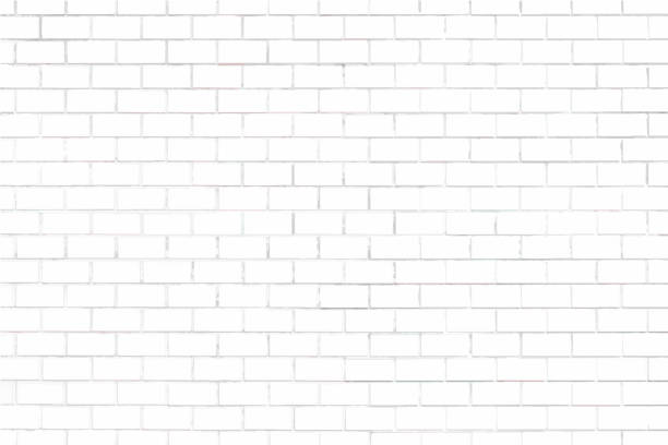 ilustrações de stock, clip art, desenhos animados e ícones de white brick wall textured background - wall