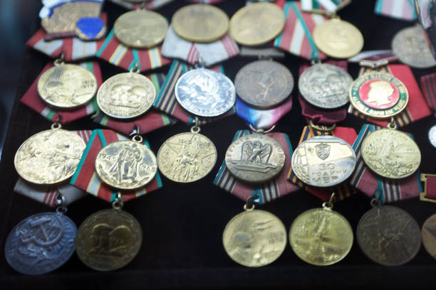 istock Veteran medals of wars 1094381074