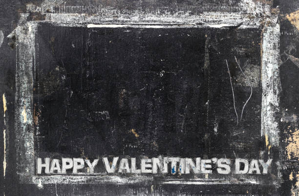 istock Happy Valentine's Day grungy chalkboard background 1094385218