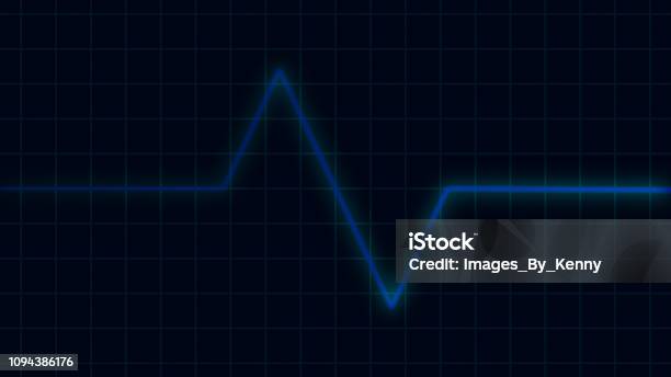 Heartbeat Pulse On Cardiogram Screen Ekg Ecg Cardio Healthcare Concept Stock Illustration - Download Image Now