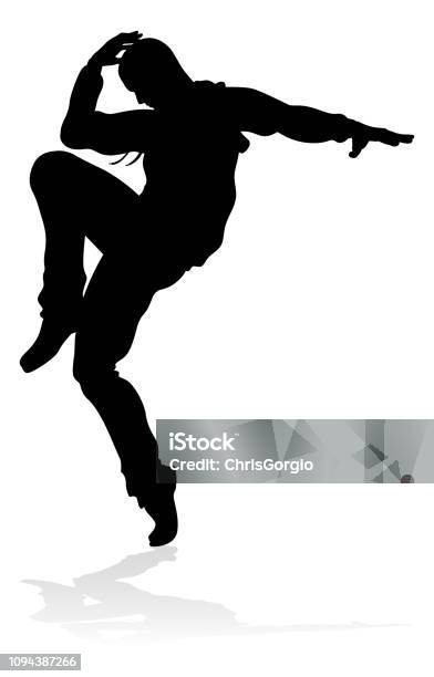 Street Dance Dancer Silhouette Stock Illustration - Download Image Now - Dancing, Dancer, Hip Hop Culture