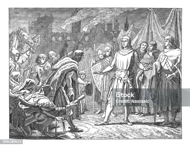 Rudolf Von Hapsburg Is Elected Holy Roman Emperor Date 1273 Stock Illustration - Download Image Now