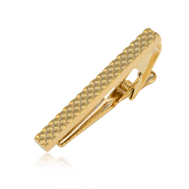 istock Golden tie clip isolated on white background 1094391702