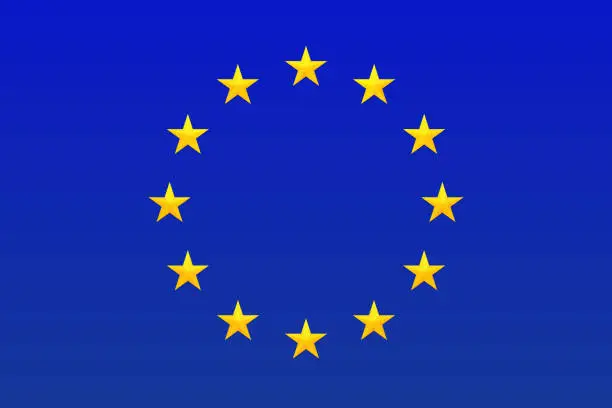 Vector illustration of European union flag