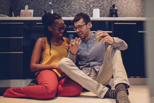 istock Couple sitting in the kitchen 1094405098