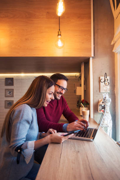 istock Young couple at cafe 1094405160