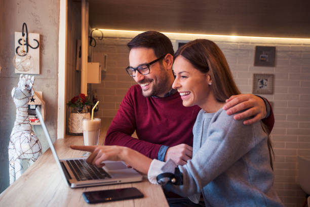 istock Young couple at cafe 1094406044