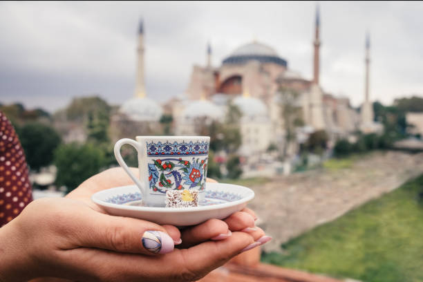 istock Turkey coffee on Hagia Sophia bacground 1094420910