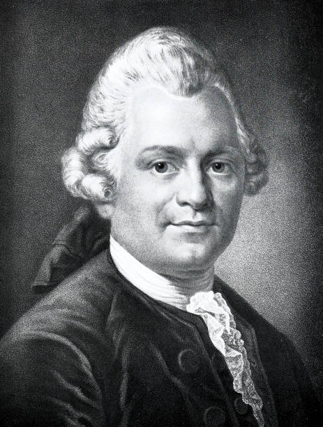 Portrait of Gotthold Ephraim Lessing,  german writer, 1729-1781 Image from 19th century gotthold ephraim lessing stock pictures, royalty-free photos & images