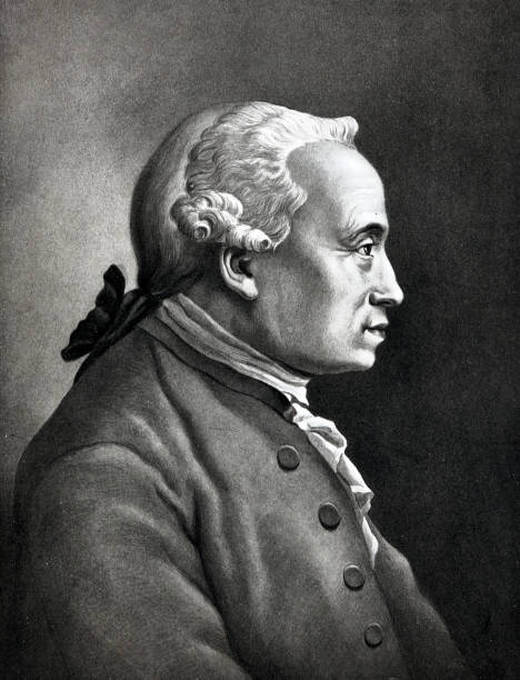 portrait of immanuel kant,  german philosopher, 1724-1804 - german culture imagens e fotografias de stock