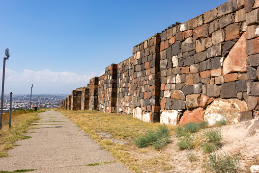 View of The Walls of Erebuni Fortress. Armenia. Yerevan