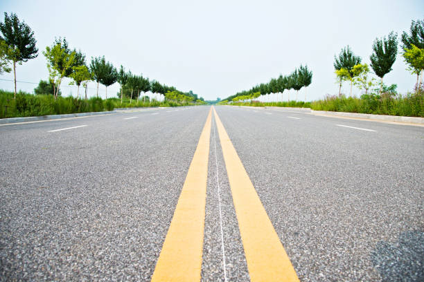 istock Double yellow lines on a road 1094424266