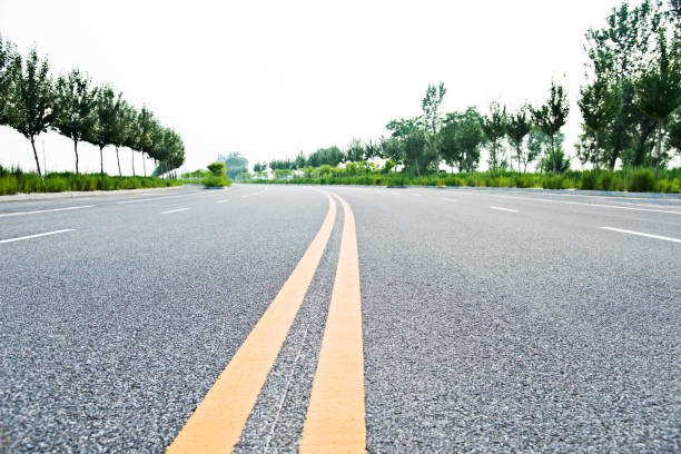 istock Double yellow lines on a road 1094424416