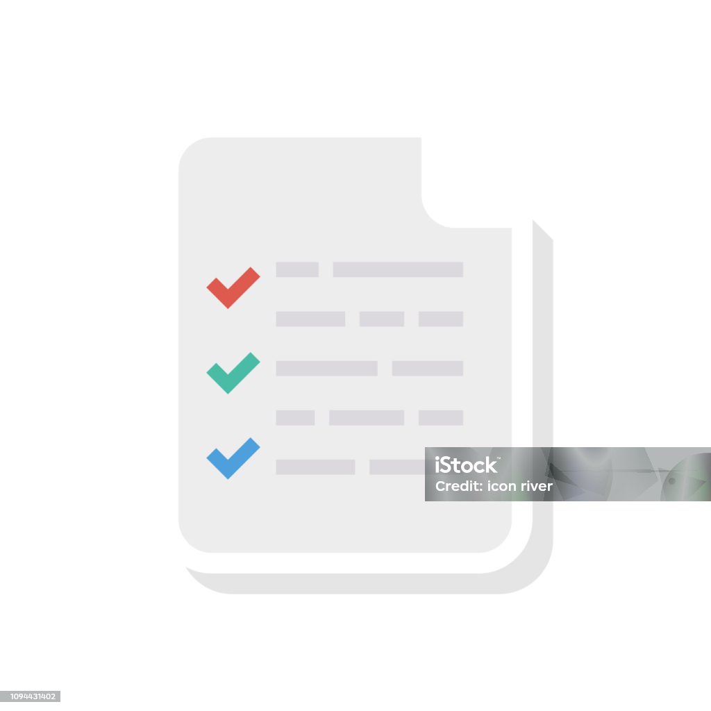 Checklist Note To File Image Checklist File Document Stock Illustration - Download Image Now ...