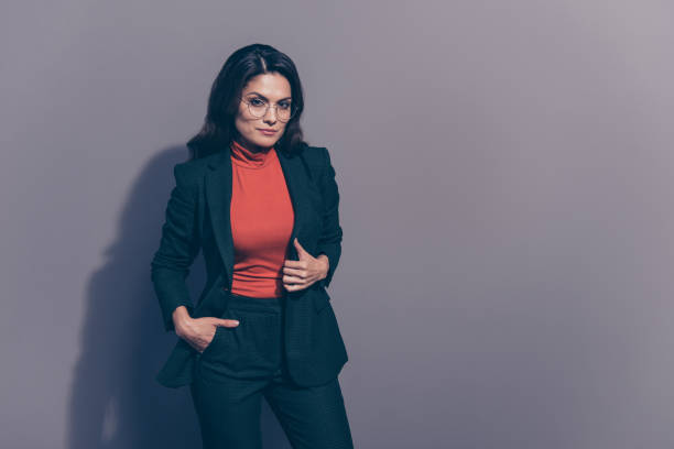 istock Portrait of her she nice-looking attractive elegant classy chic minded wavy-haired lady business shark lawyer attorney isolated over gray violet pastel background 1094433900