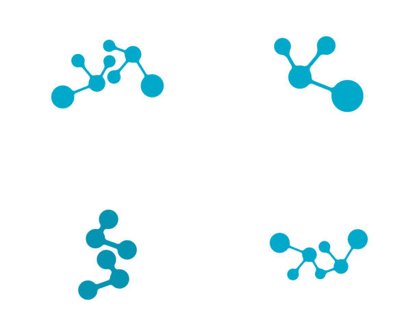 projekt ilustracji wektorowych cząsteczki - molecular structure illustrations stock illustrations