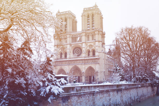 istock Notre-Dame Cathedral after snowfall in Paris 1094445622