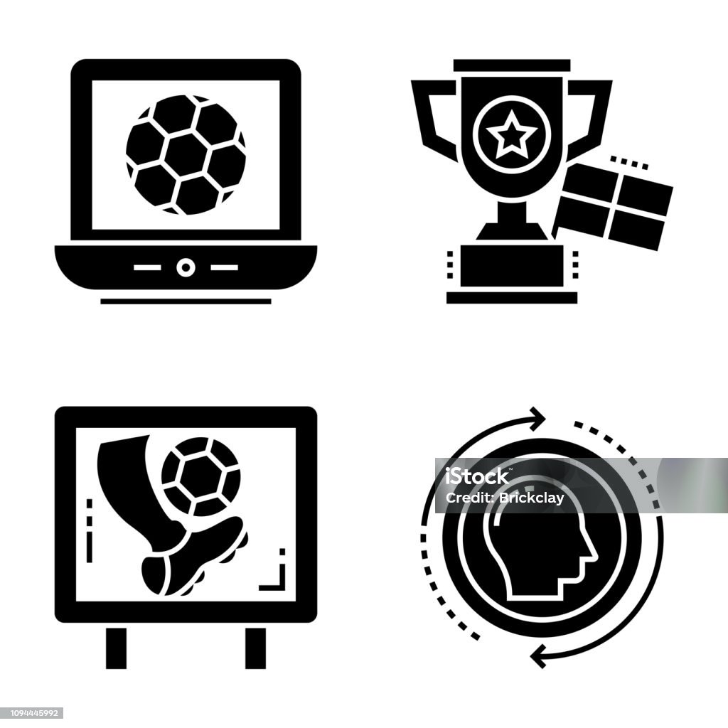 Solid Football Vector Football Match Solid Vectors Pack Stock Illustration - Download Image ...