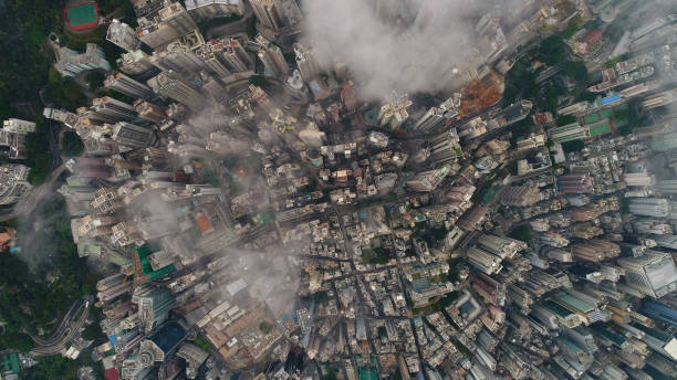 Hong Kong city birds eye view
