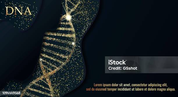 Science Dna Code Pattern Dna Sequence Dna Code Structure With Glow Stock Illustration - Download ...
