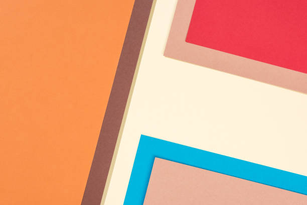istock minimalistic modern brown, blue, yellow, orange, red and beige abstract background with copy space 1094454512