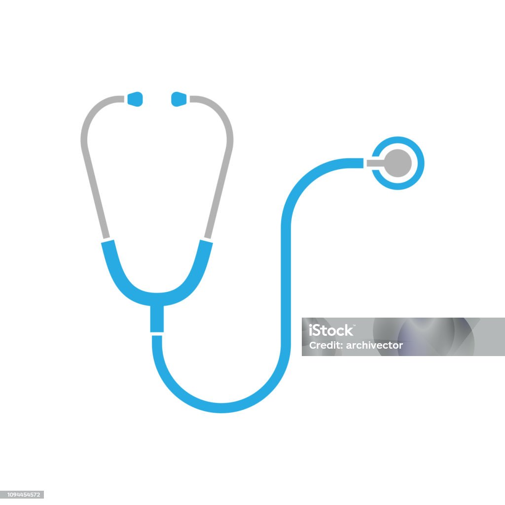 Stethoscope sign Medical icon stethoscope. Isolated sign stethoscope on white background. Vector illustration Stethoscope stock vector
