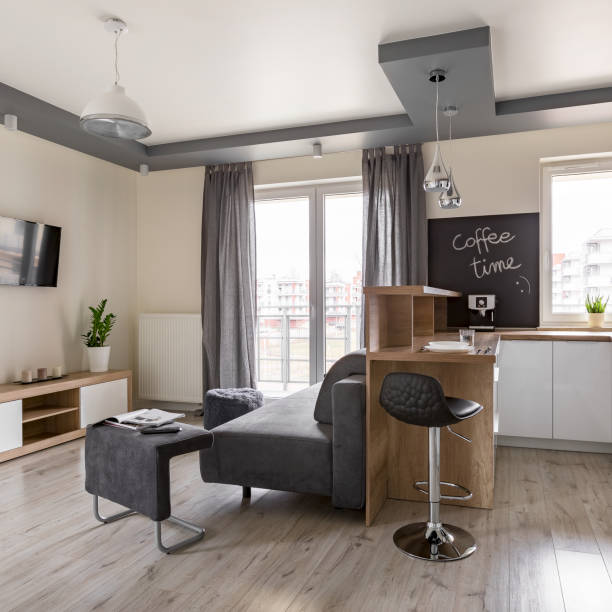 istock Living room open to kitchen 1094457880