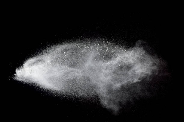 istock White talcum powder explosion on black background. White dust splashing. 1094469122