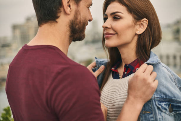 istock Happy couple is spending time on terrace 1094470452