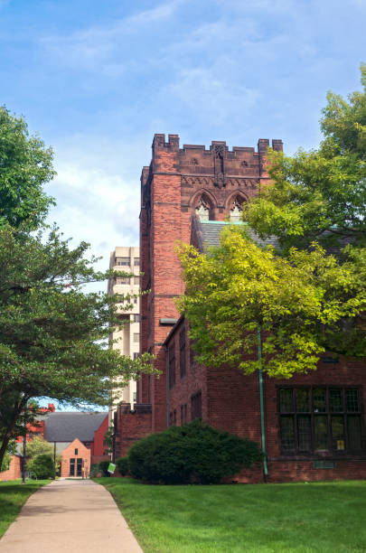 university building with bell tower and clock