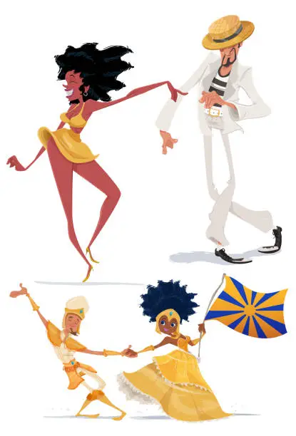 Vector illustration of The Brazilian Carnival