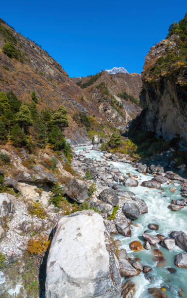 istock Rocky River or stream in the Himalayas. Everest base camp trek 1094476582