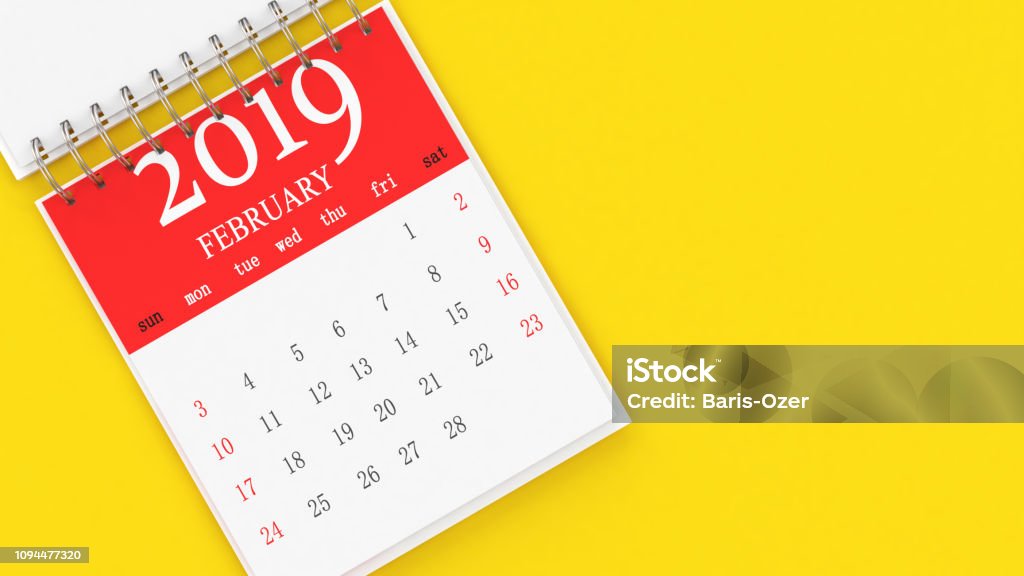 The Calendar on Yellow Background The calendar on Yellow Background Calendar Stock Photo