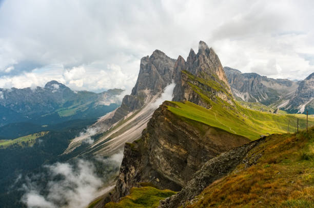 istock Amazing view Dolomites mountains from Seceda over Odle Puez 1094480202