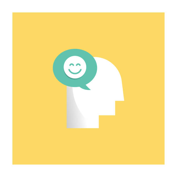 Positive Thinking Icon Positive Thinking Icon Flat Design flat thinking emoji stock illustrations