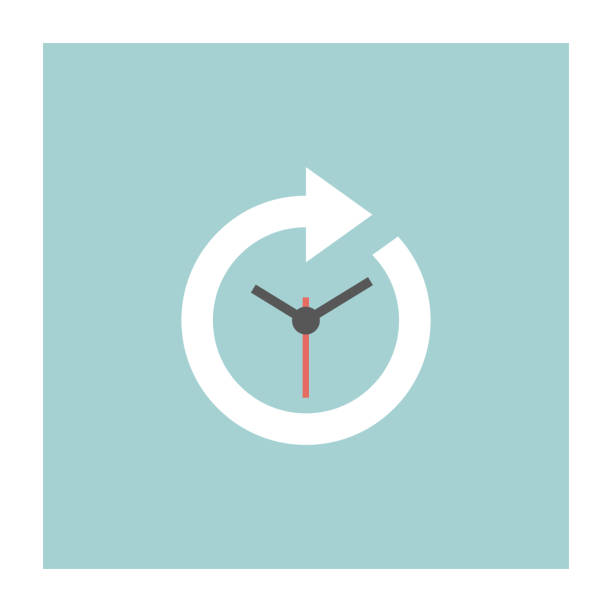 Timeline Icon Timeline Icon Flat Design clock clipart stock illustrations