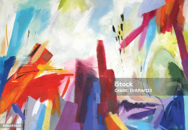 Abstract Acrylic Painting Emotions Stock Illustration - Download Image Now - Abstract, Art, Paint