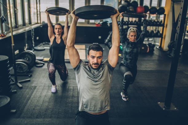istock Training day with personal coach in gym 1094496974