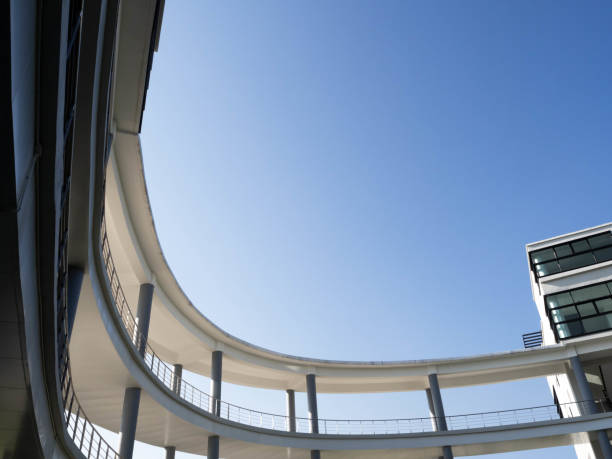 istock View of modern architecture with curve design,Office building,Sky terrace. 1094500894