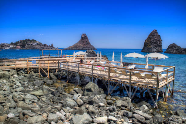 The beaches of Aci Trezza