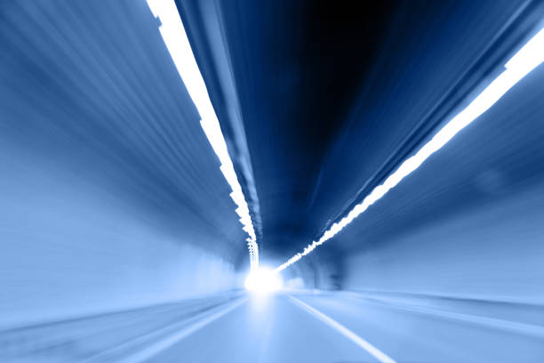 Driving on the long tunnel