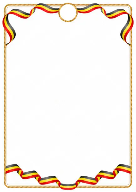 Vector illustration of Frame and border of Uganda colors flag