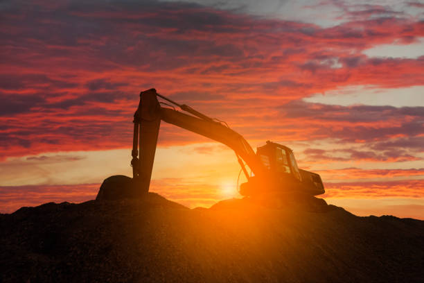 istock Construction equipment in   construction Site. Business construction. construction site on sky background. 1094516090