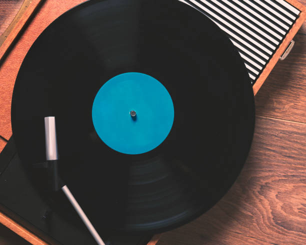 istock Vintage Gramophone with a vinyl record  close up 1094525128