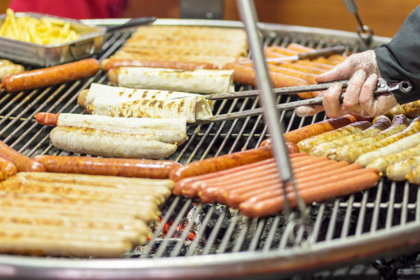 istock barbecue sausages on the grill 1094538916