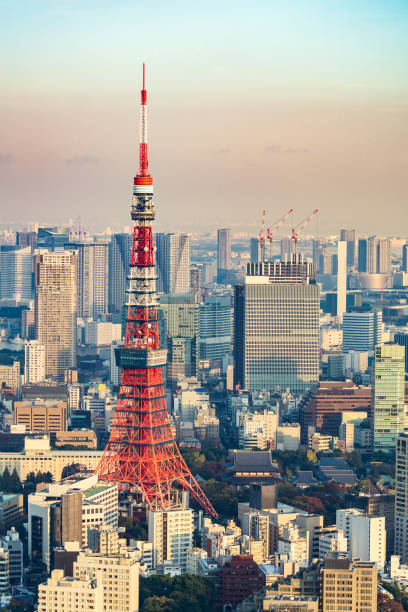 istock Tokyo Tower, Japan - communication and observation tower. It was the tallest artificial structure in Japan until 2010 when the new Tokyo Skytree became the tallest building of Japan. 1094559760