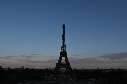 Eiffel tower at night, Paris, France