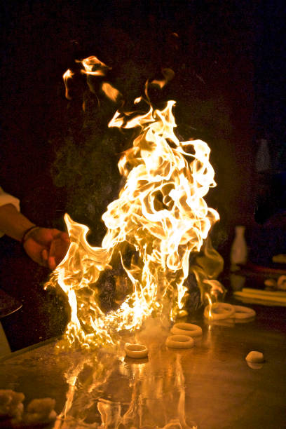 teppanyaki hibachi - teppan yaki fotografías e imágenes de stock