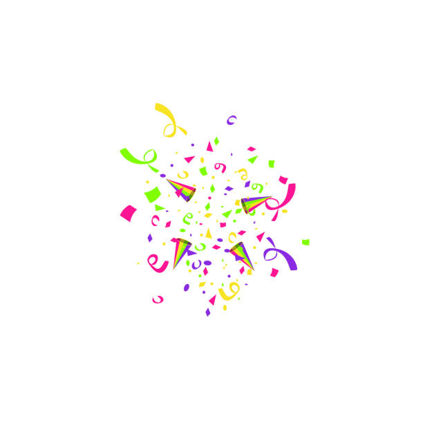 istock Vector confetti. Festive illustration. Party popper isolated on white background 1094571872
