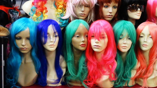 istock Dolls with colourfull hair 1094575516